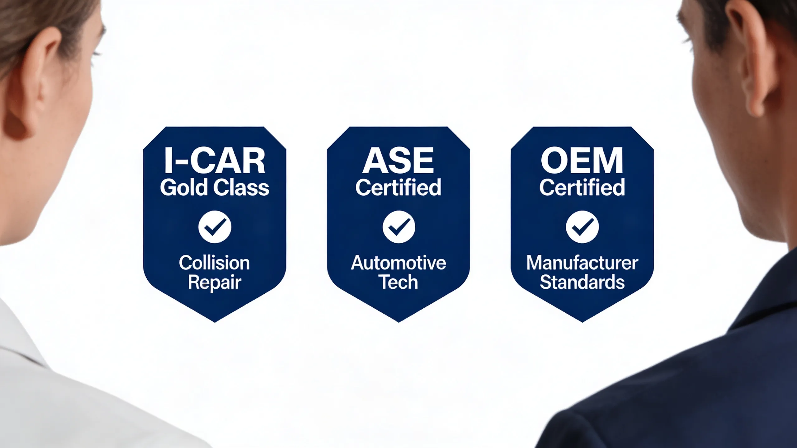 Three key ADAS shop certifications: I-CAR Gold Class, ASE Certified, and OEM Certified