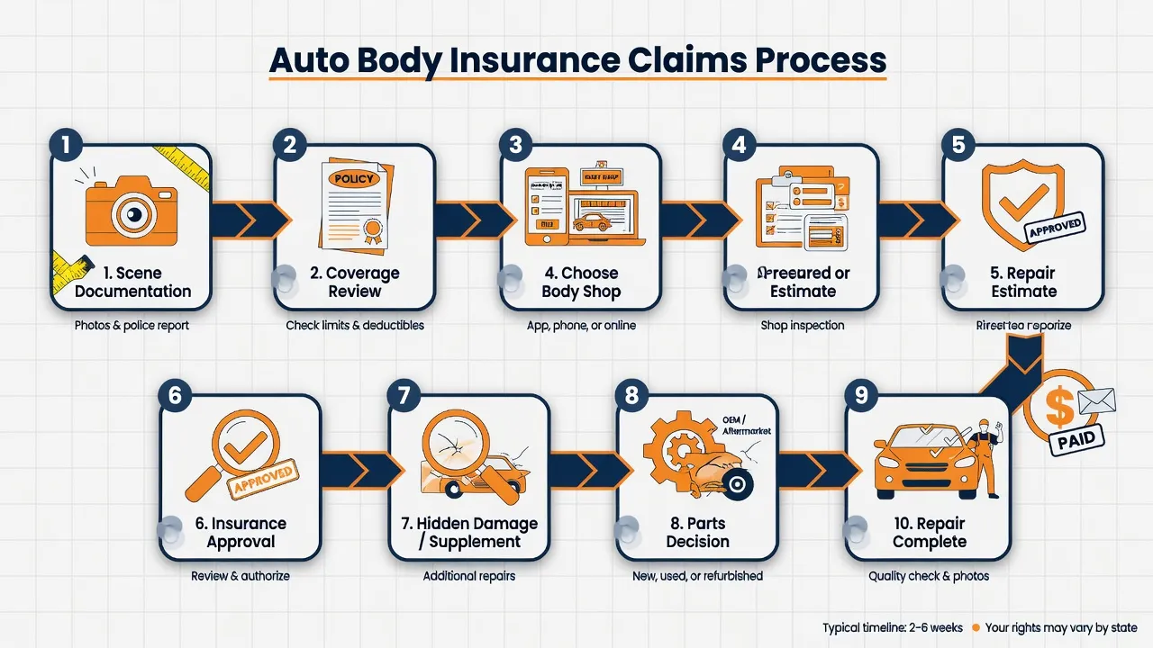 How to File an Auto Body Shop Insurance Claim: Complete Guide for Car Owners